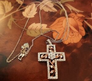 Michael O'Connor Bella Luce Cross Pendant Necklace Sterling Silver